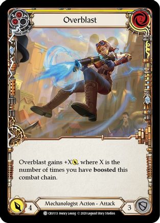 Overblast (Yellow) (CRU113) - Crucible of War Unlimited Edition Rainbow Foil