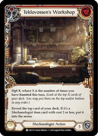 Teklovossen's Workshop (Red) (CRU115) - Crucible of War 1st Edition
