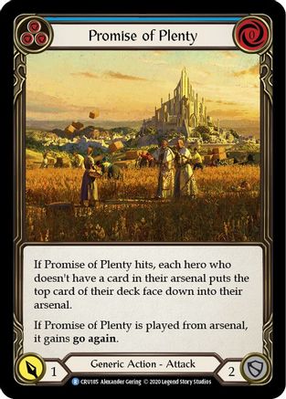 Promise of Plenty (Blue) (CRU185) - Crucible of War Unlimited Edition