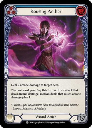Rousing Aether (Blue) (CRU173) - Crucible of War 1st Edition Rainbow Foil