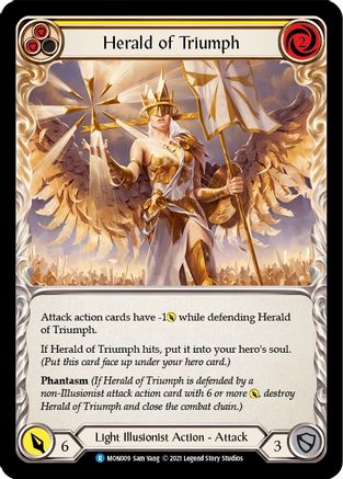 Herald of Triumph (Yellow) (MON009) - Monarch Unlimited Edition Rainbow Foil