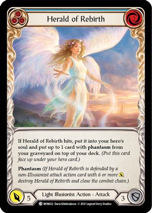 Herald of Rebirth (Blue) (MON022) - Monarch Unlimited Edition Rainbow Foil