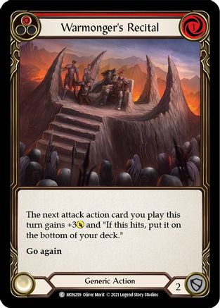 Warmonger's Recital (Red) (MON299) - Monarch 1st Edition