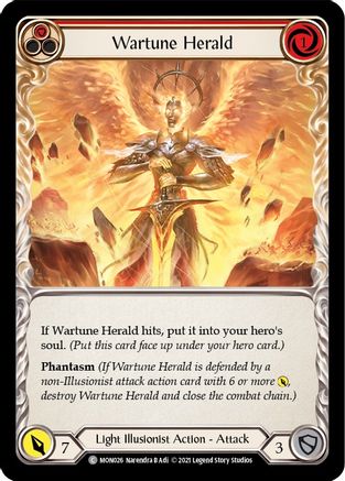 Wartune Herald (Red) (MON026) - Monarch Unlimited Edition Rainbow Foil