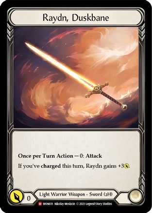 Raydn, Duskbane (MON031) - Monarch Unlimited Edition Rainbow Foil