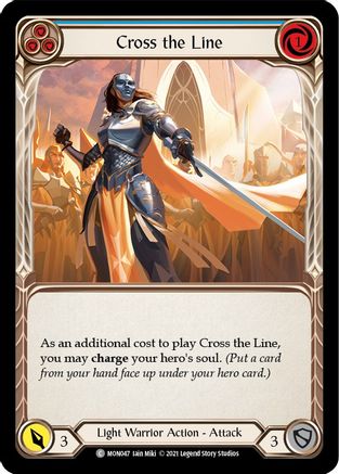 Cross the Line (Blue) (MON047) - Monarch Unlimited Edition Rainbow Foil