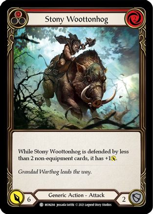 Stony Woottonhog (Red) (MON284) - Monarch 1st Edition