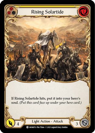 Rising Solartide (Yellow) (MON079) - Monarch Unlimited Edition Rainbow Foil
