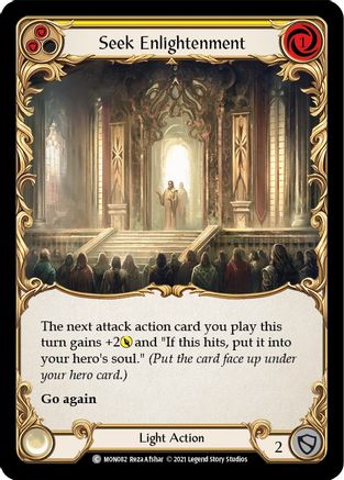 Seek Enlightenment (Yellow) (MON082) - Monarch 1st Edition Rainbow Foil
