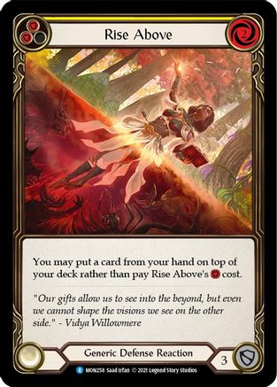 Rise Above (Yellow) (MON258) - Monarch Unlimited Edition Rainbow Foil