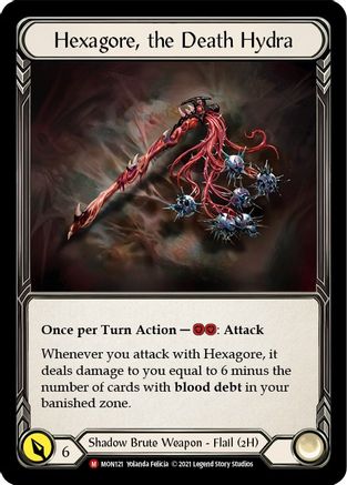 Hexagore, the Death Hydra (MON121) - Monarch Unlimited Edition Rainbow Foil