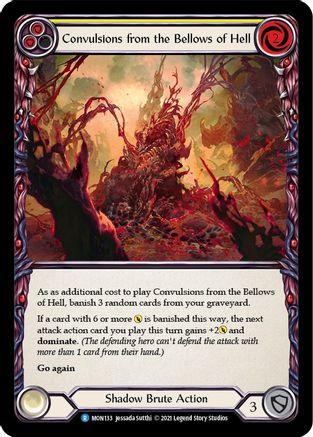 Convulsions from the Bellows of Hell (Yellow) (MON133) - Monarch Unlimited Edition Rainbow Foil
