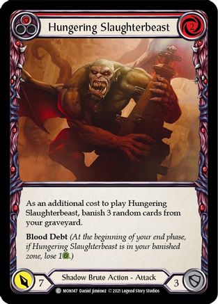 Hungering Slaughterbeast (Red) (MON147) - Monarch Unlimited Edition Rainbow Foil