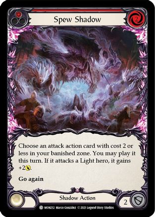 Spew Shadow (Red) (MON212) - Monarch 1st Edition Rainbow Foil