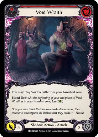 Void Wraith (Red) (MON209) - Monarch Unlimited Edition Rainbow Foil