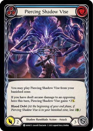 Piercing Shadow Vise (Blue) (MON173) - Monarch Unlimited Edition Rainbow Foil