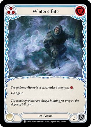 Winter's Bite (Blue) (ELE171) - Tales of Aria 1st Edition Rainbow Foil