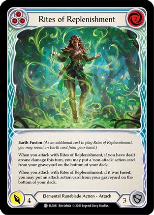 Rites of Replenishment (Blue) (ELE081) - Tales of Aria 1st Edition