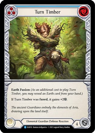 Turn Timber (Blue) (ELE012) - Tales of Aria 1st Edition Rainbow Foil
