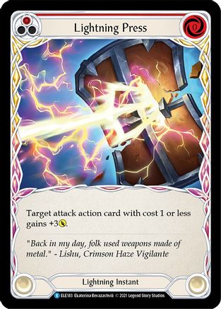 Lightning Press (Red) (ELE183) - Tales of Aria Unlimited Edition Rainbow Foil