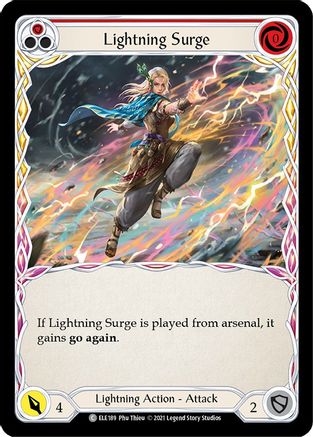 Lightning Surge (Red) (ELE189) - Tales of Aria Unlimited Edition Rainbow Foil