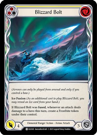 Blizzard Bolt (Yellow) (ELE045) - Tales of Aria Unlimited Edition Rainbow Foil