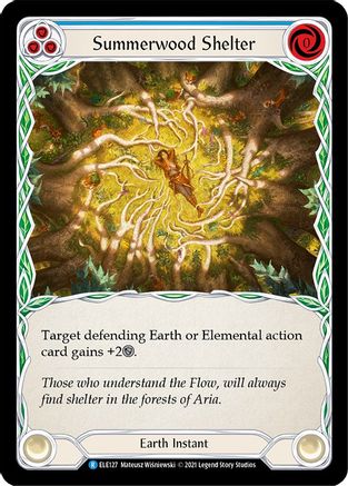 Summerwood Shelter (Blue) (ELE127) - Tales of Aria 1st Edition Rainbow Foil