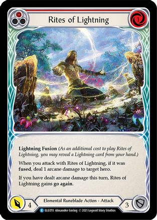 Rites of Lightning (Red) (ELE070) - Tales of Aria 1st Edition Rainbow Foil