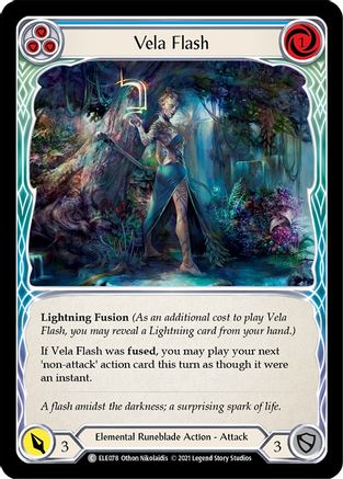 Vela Flash (Blue) (ELE078) - Tales of Aria 1st Edition Rainbow Foil