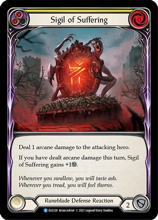 Sigil of Suffering (Yellow) (ELE228) - Tales of Aria 1st Edition