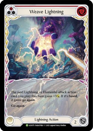 Weave Lightning (Red) - LGS075 (LGS075) - Flesh and Blood: Promo Cards Rainbow Foil