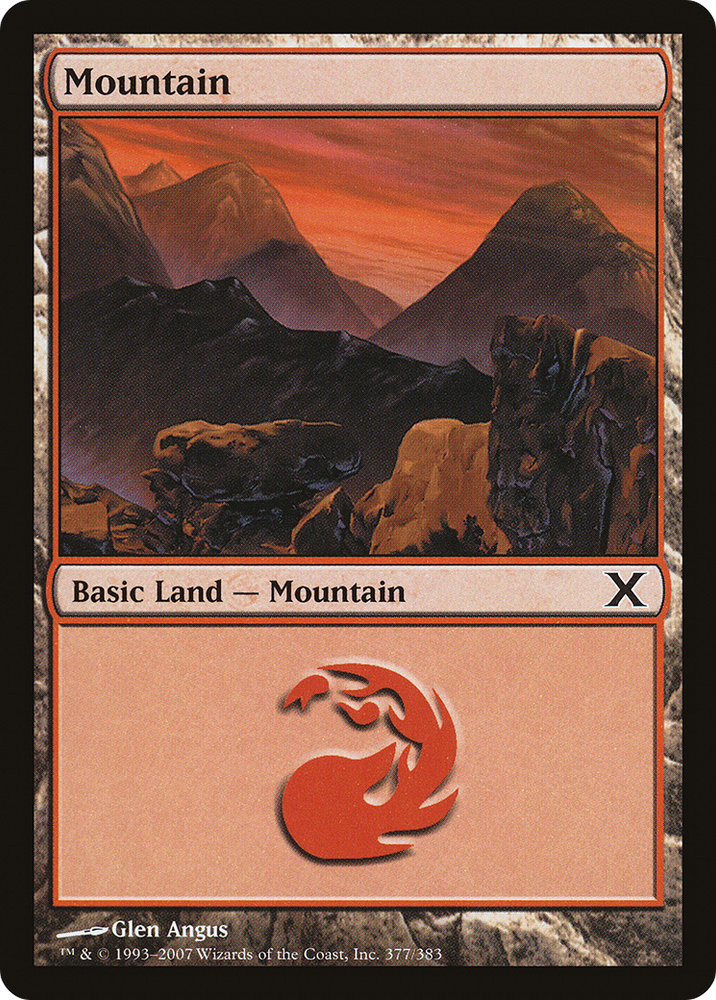 Mountain (10E-377) [Tenth Edition] Foil