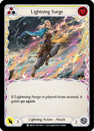 Lightning Surge (Yellow) (BRI029) - Blitz Deck: Tales of Aria - Briar