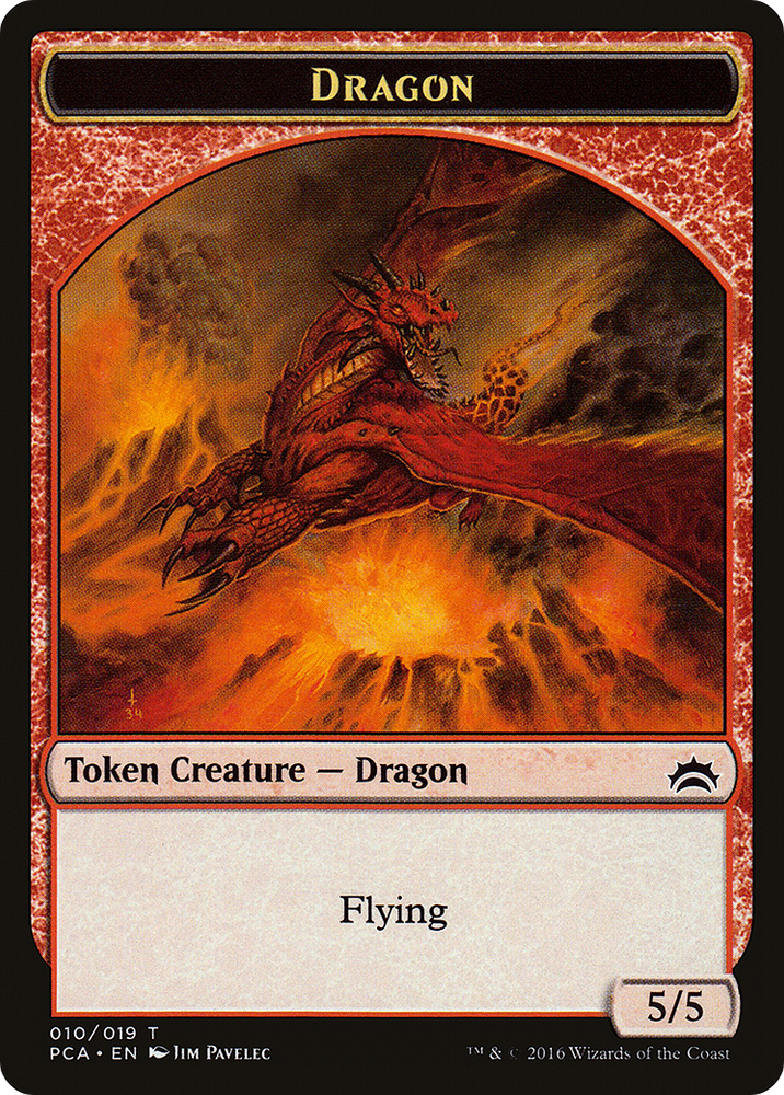 Dragon // Saproling Double-sided Token (PCA-10 // 19) [Planechase Anthology Tokens]