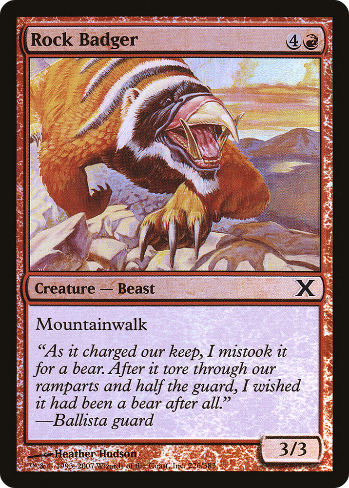 Rock Badger (10E-226★) [Tenth Edition] Foil
