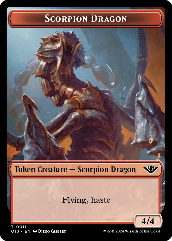 Scorpion Dragon (TOTJ-011) [Outlaws of Thunder Junction Tokens] Foil