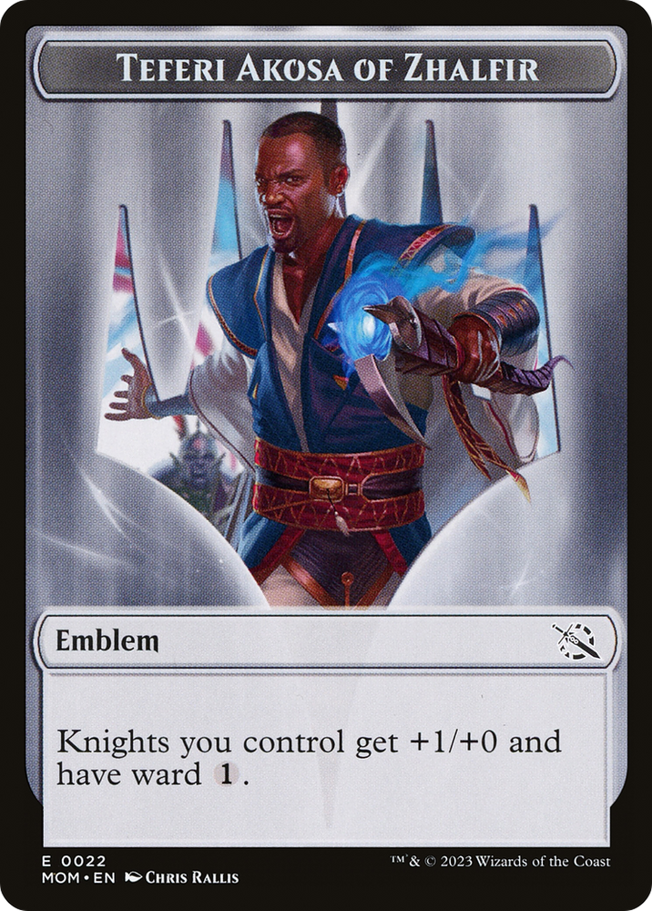 Teferi Akosa of Zhalfir Emblem (TMOM-022) [March of the Machine Tokens]
