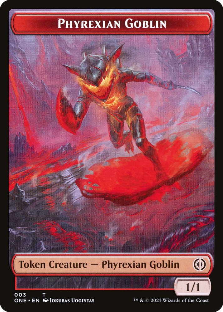 Phyrexian Goblin (TONE-003) [Phyrexia: All Will Be One Tokens] Foil