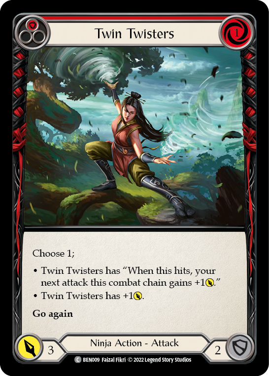 Twin Twisters (Red) [BEN009] (Outsiders Benji Blitz Deck)