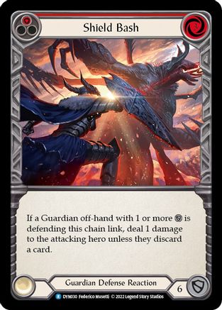 Shield Bash (Red) (DYN030) - Dynasty Rainbow Foil