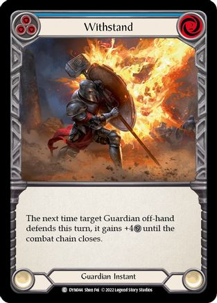 Withstand (Blue) (DYN044) - Dynasty Rainbow Foil