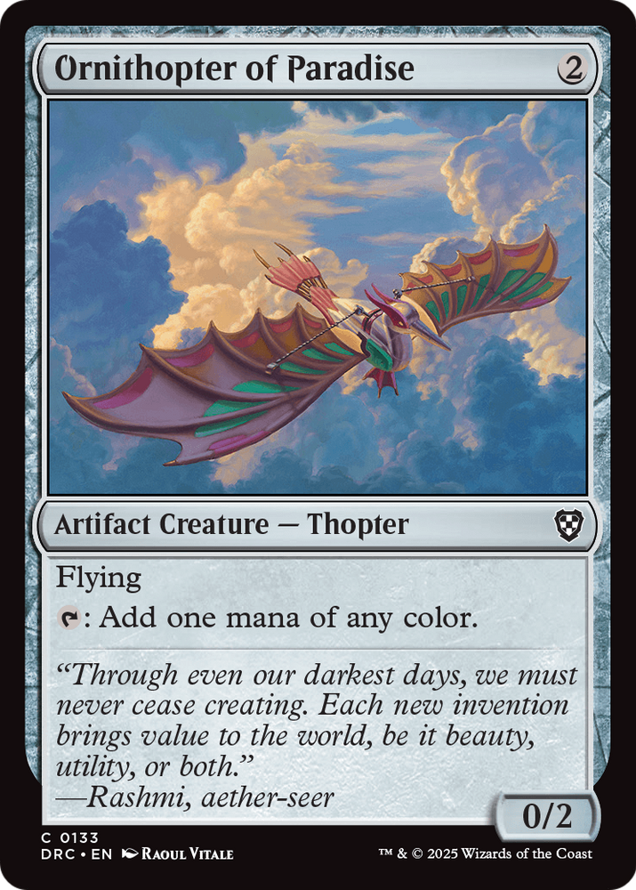 Ornithopter of Paradise [Aetherdrift Commander]