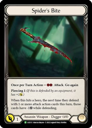 Spider's Bite - LGS111 (LGS111) - Flesh and Blood: Promo Cards Cold Foil