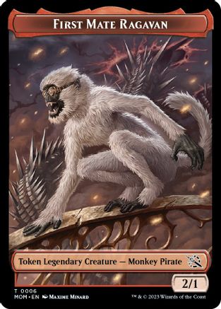 First Mate Ragavan // Teferi's Talent Emblem Double-Sided Token [March of the Machine Commander Tokens]