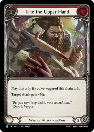 Take the Upper Hand (Red) (HVY112) - Heavy Hitters Rainbow Foil
