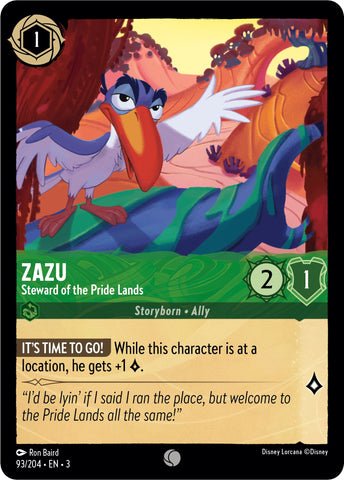 Zazu - Steward of the Pride Lands (93//204) [Into the Inklands]