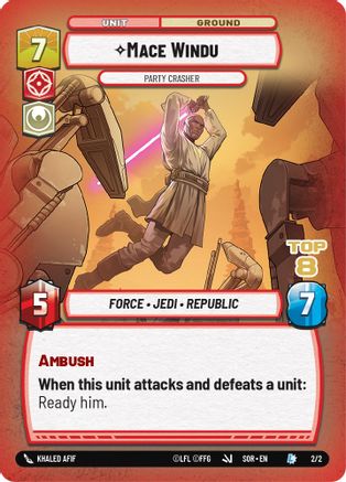 Mace Windu - Party Crasher (Top 8) (2/2) - Organized Play Promos Foil