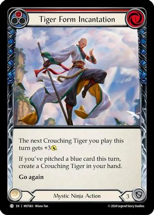 Tiger Form Incantation (Red) (MST063) - Part the Mistveil Rainbow Foil