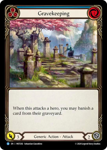 Gravekeeping (Blue) [MST202] (Part the Mistveil)  Rainbow Foil