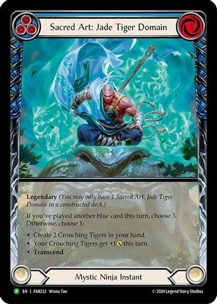 Sacred Art: Jade Tiger Domain - FAB233 (FAB233) - Flesh and Blood: Promo Cards Rainbow Foil
